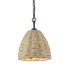 Golden 1073-M1L BLK - Golden Lighting Hathaway 1-light Pendant in Matte Black
